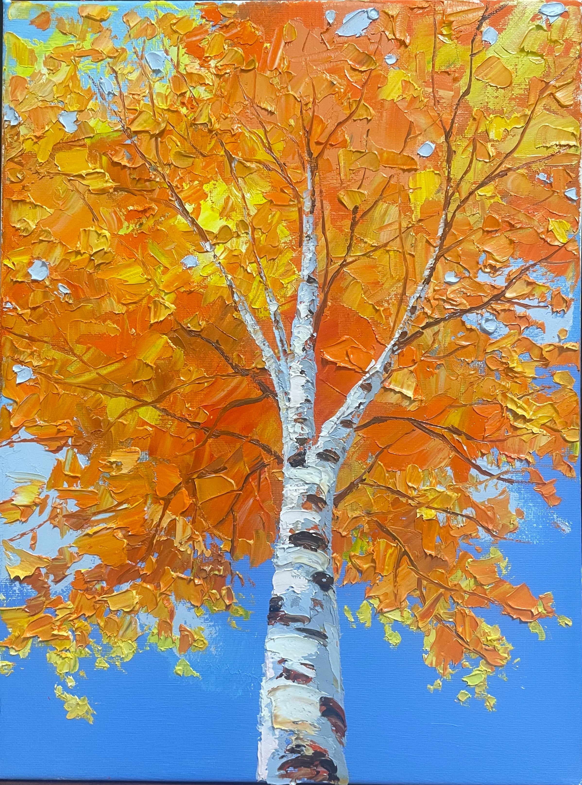 Golden Birch Landscape