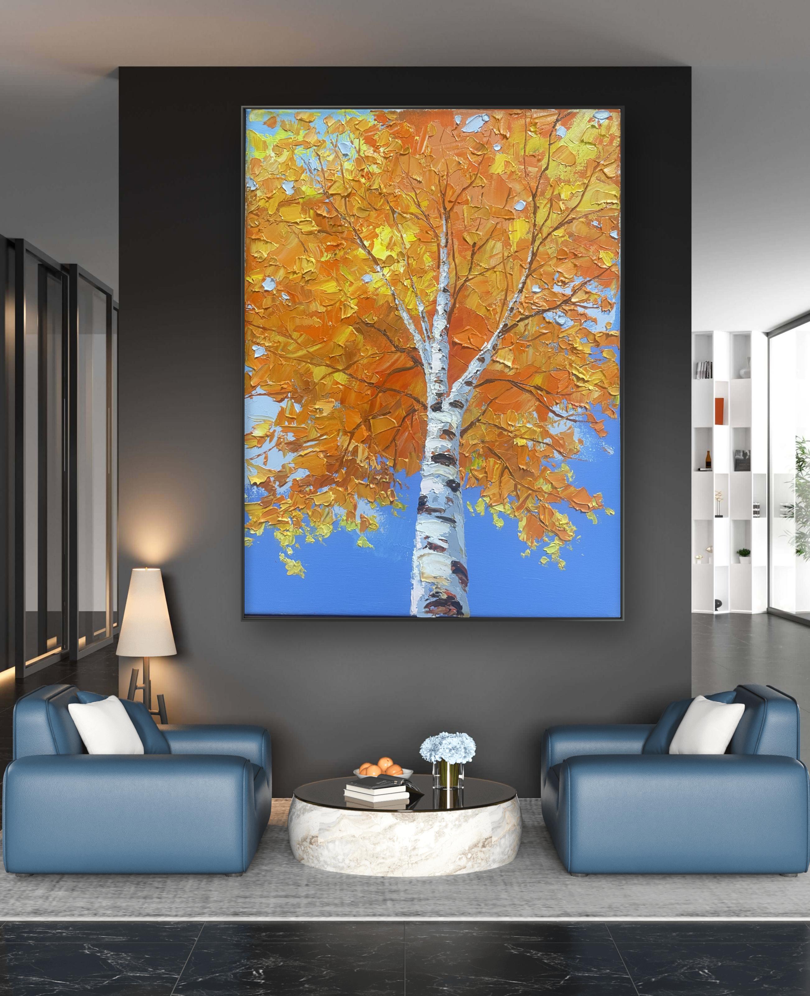 Golden Birch Landscape