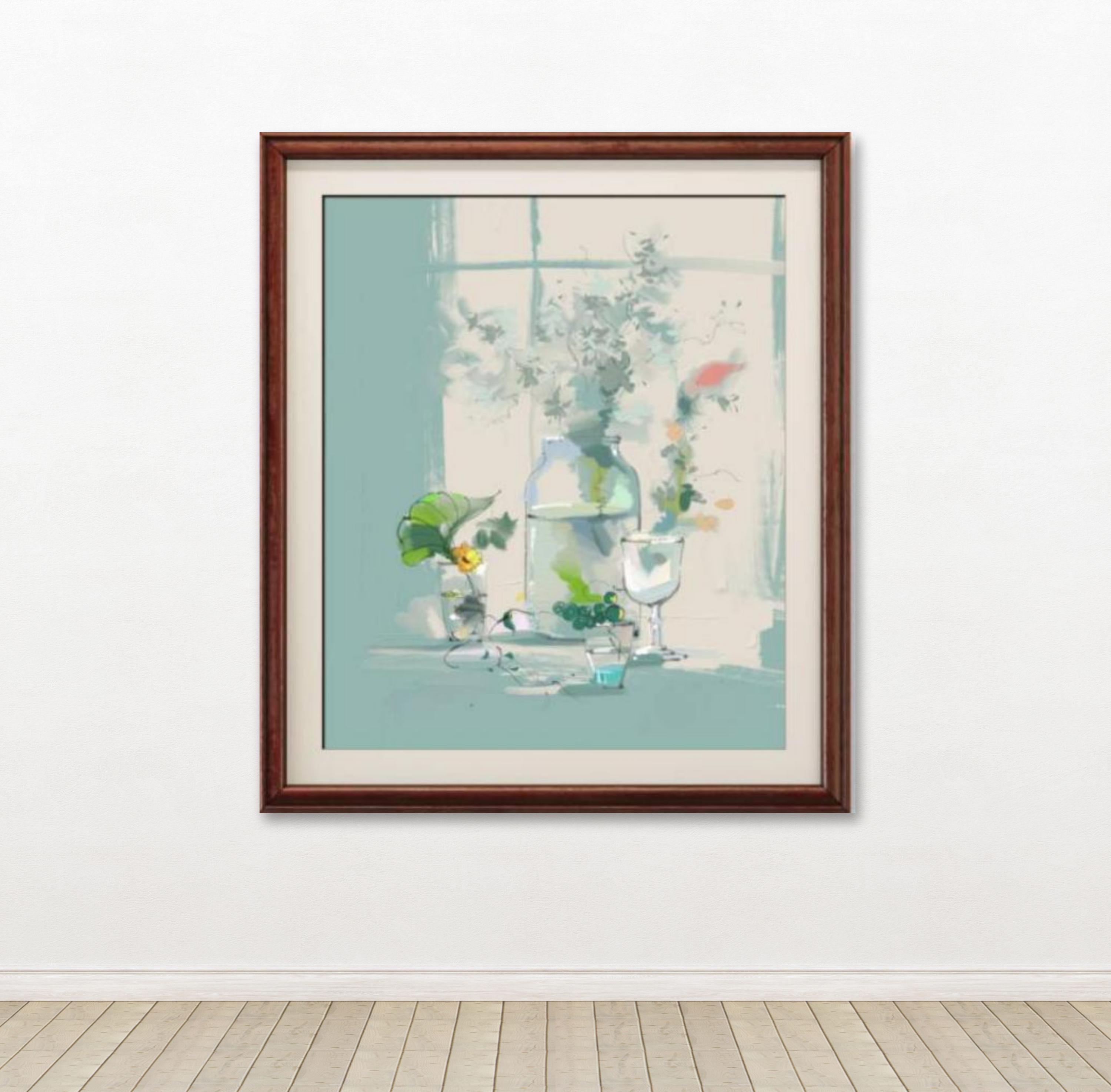 leaves and bottles
